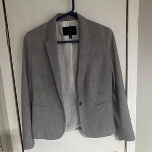 Banana Republic Light Gray Women's Single-Button Blazer